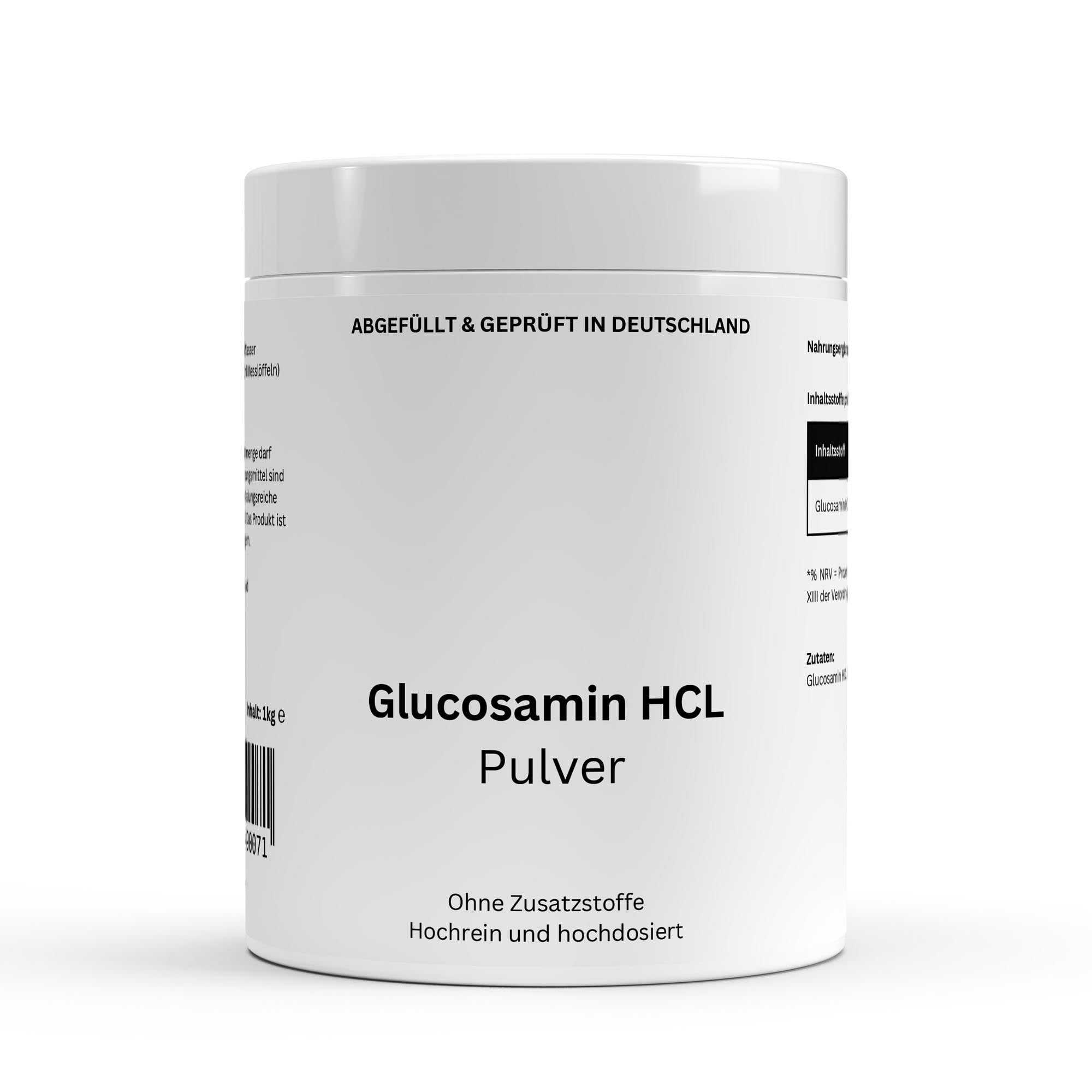 Produto ChanceToBrand glucosamina em pó 1000g em embalagem branca para suplemento alimentar